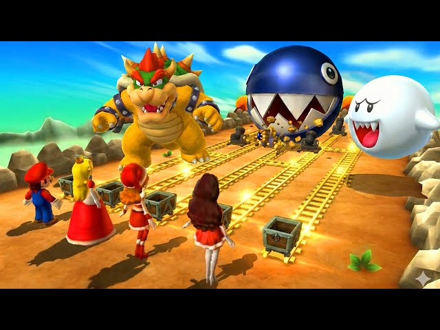 マリオパーティ9】ボスゲートバトルマリオVsピーチVsデイジーVs