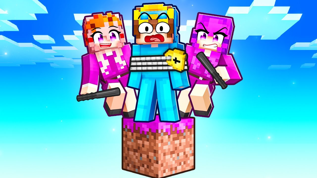 Trapped on a GIRLS ONLY One Block In Minecraft! - YouTube