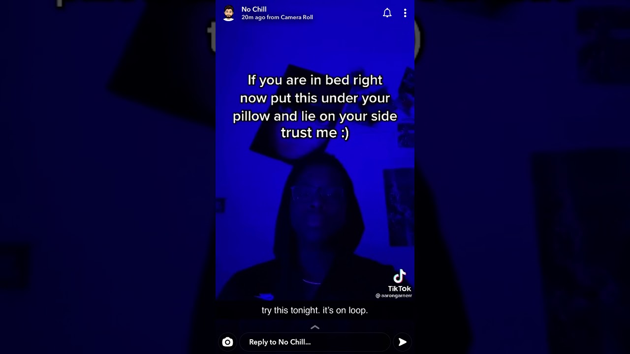 Put this song under your pillow then lie downTiktok YouTube