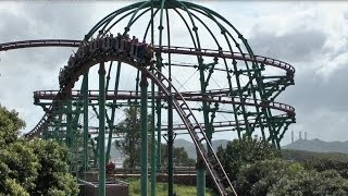 This is the wild west mine train, a surprisingly good custom roller
coaster from zamperla, offering fantastic views over surrounding area
at ocean park, ...