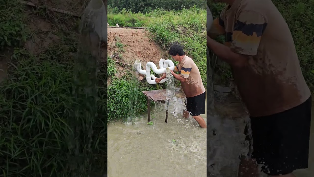 DIY PVC Fountain, Multi-Directional Water Spray Test