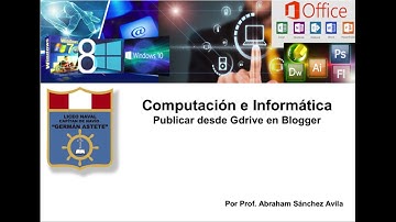 Publicar documentos de Google Drive en Blogger