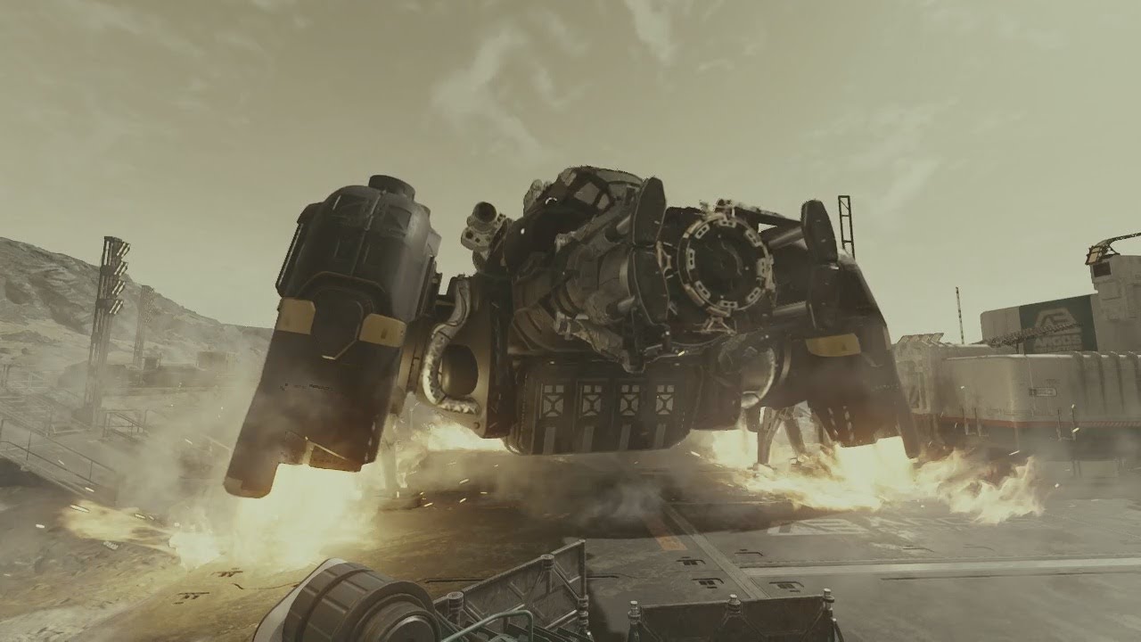 Enemy ship landing and flying away in Starfield