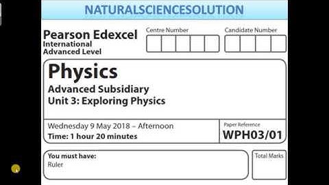 Edexcel IAL physics unit 3 June 18