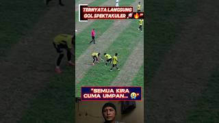 TENDANGAN BEBAS DARI TENGAH LAPANGAN LANGSUNG GOL 😱⚽ #sepakbola #football #tarkam