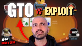 Can Pure GTO Beat 200nl Rush & Cash? Play & Explain EP#1 screenshot 3