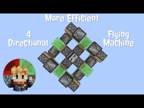 Minecraft: MORE Efficient 4 Directional Flying Machine | One Take | 1.15.2+ Java Edition