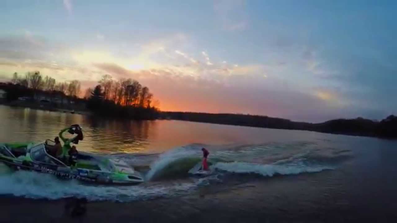 dronesense Winter Wake Surf: a Boarder's Mag Exclusive shot by DJI Phantom 2 drone.