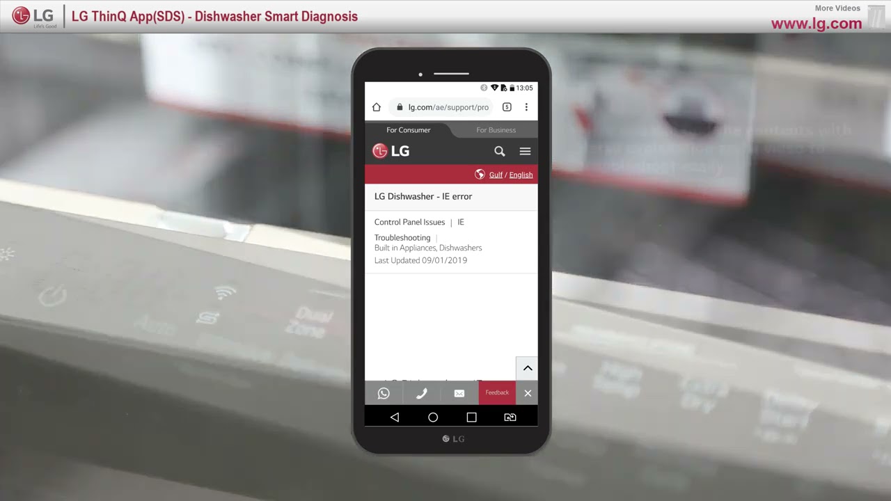 [LG ThinQ] Using Smart Diagnosis On Your LG Dishwasher YouTube