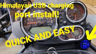 Royal Enfield Himalayan easy usb charge port installation