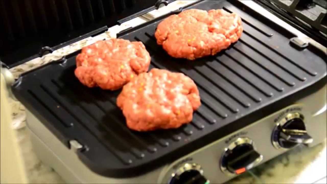 How to make burgers on an electric grill 