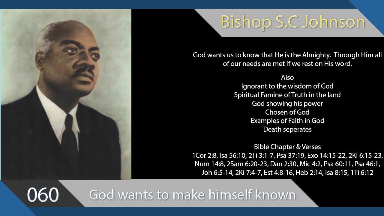 060 God wants to make himself known