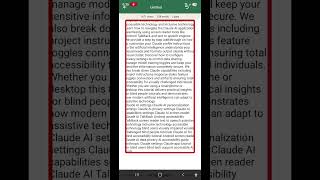 Claude AI  profile personalize privacy setting for blind use AI advanced capabilities with TalkBack 