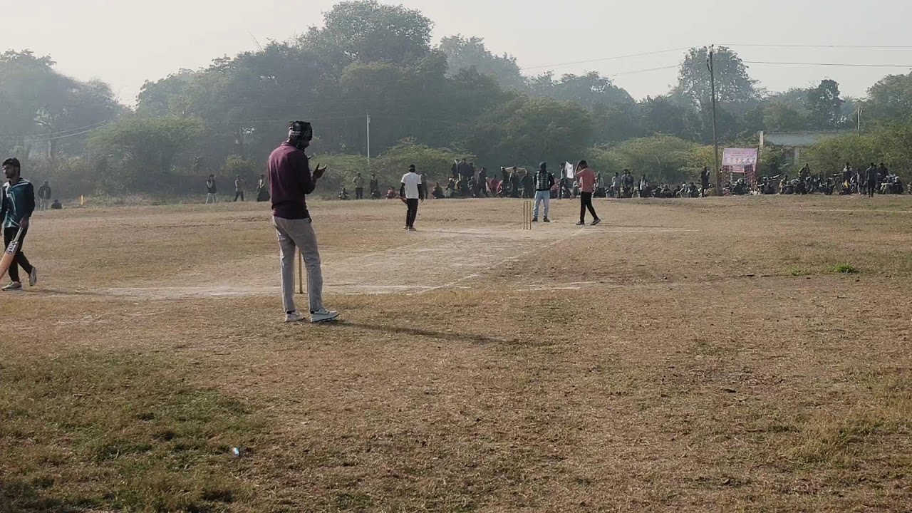 Charu a first match Belated Railway station  VS  charkhari  cricket 