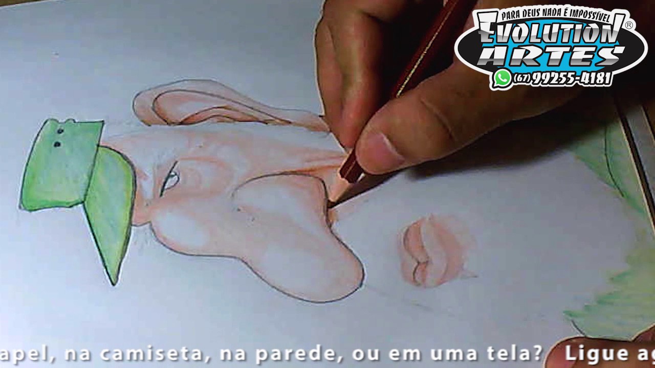 CARICATURA FIDEL CASTRO - SOBRE PAPEL COM LÁPIS DE COR
