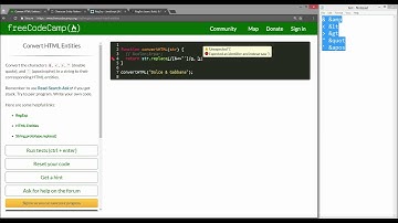 Free Code Camp - Convert HTML Entities - Solution