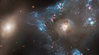 Celestial Collision Unleashes 'Space Triangle' in Hubble's Cosmic Canvas