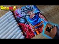كيفية رسم غوكو بعد إتقانه الغريزة الفائقة مع جيرين درس رسم رائع دراغون بول 