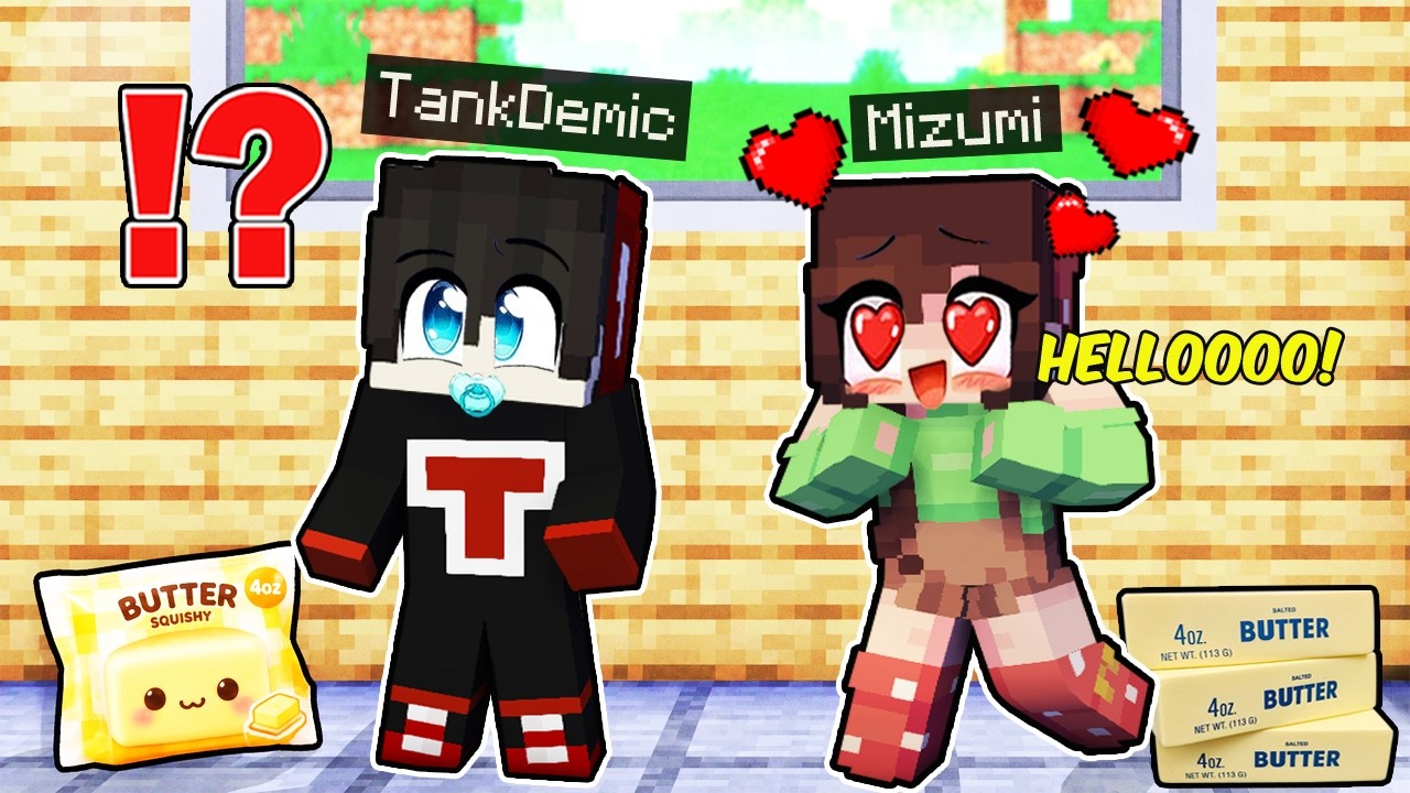 BABY Mizumi Has a Crush on BABY TankDemic in Minecraft ( Tagalog )