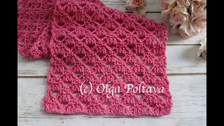 How to Crochet Lacy Stitch for Scarf, Shawl, Baby Blanket, Easy Pattern, Crochet Video Tutorial screenshot 5