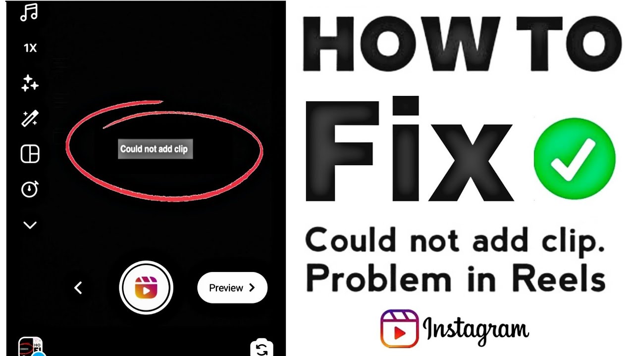 HOW TO FIX Could not add clip Problem in Instagram Reels | Instagram Reels Could not add clip Error