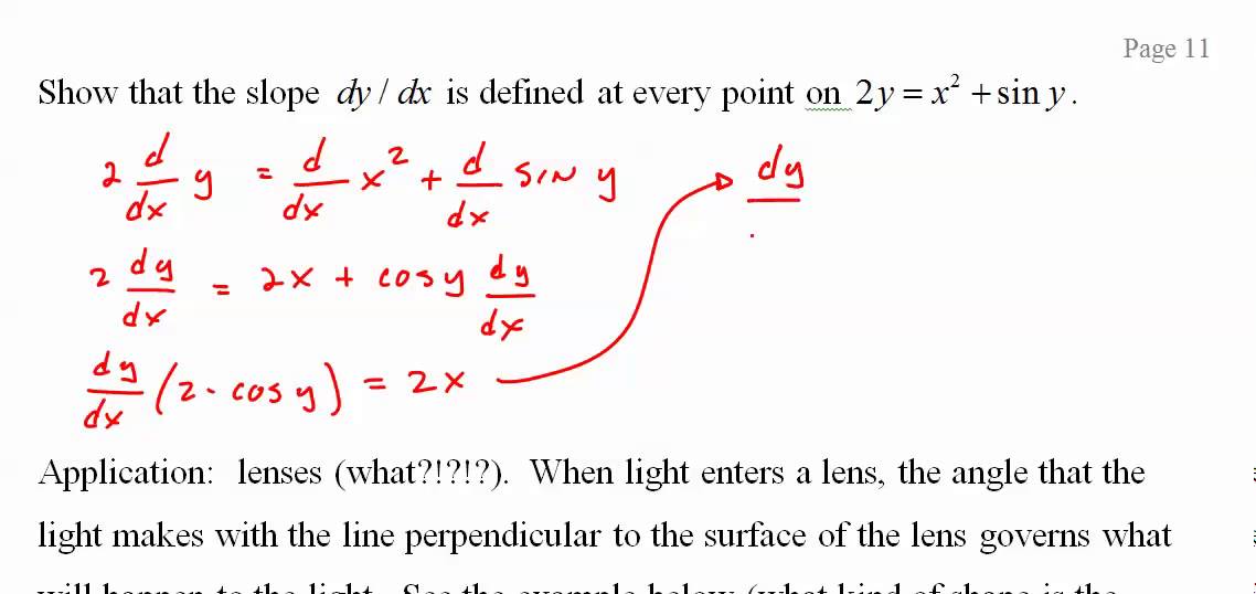 Calculus BC 262 4 2 Implicit Differentiation - YouTube