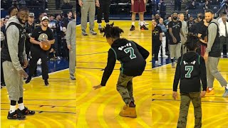 Young fan SHOCKS Steph Curry and Jaylen Brown with Insane Shooting!