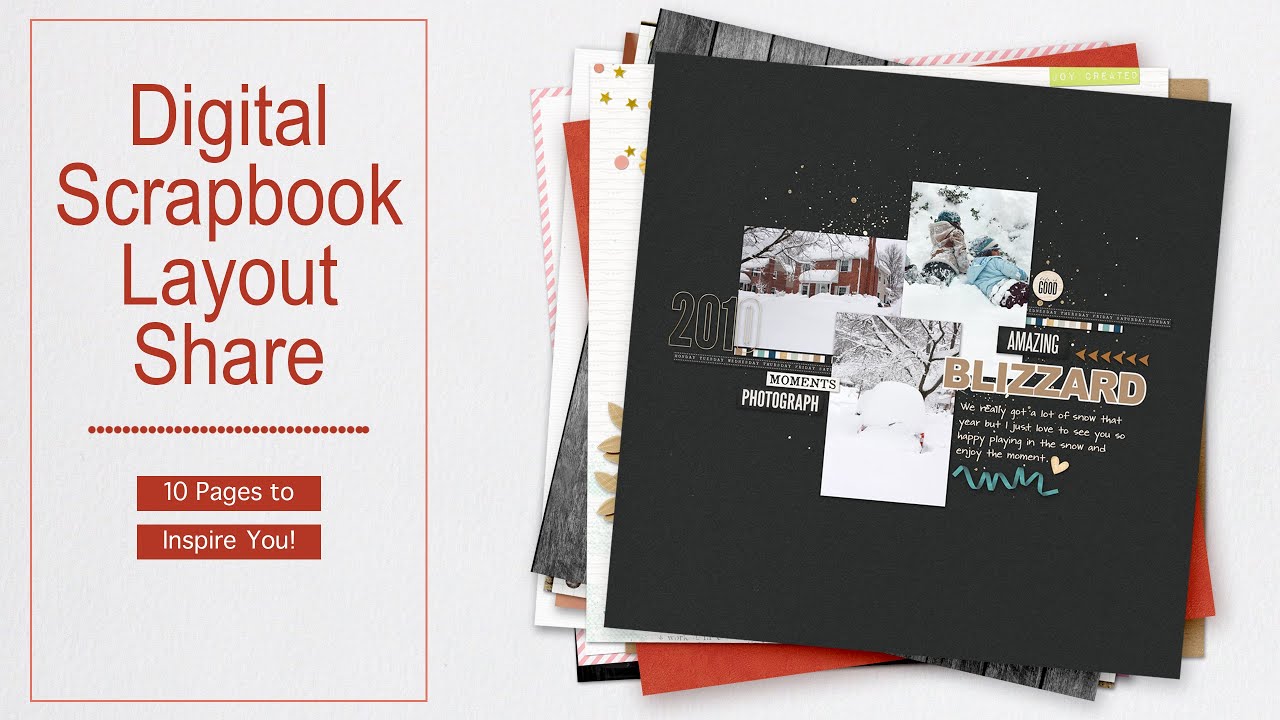 Cute Digital Scrapbook Layout Share (and tips for using them!)