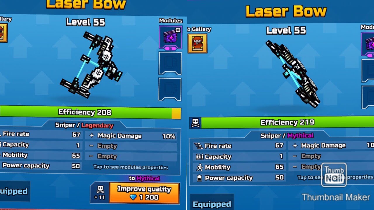 Pg3d video upgrade laser bow to mythical YouTube