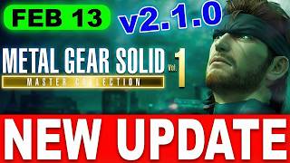 Metal Gear Solid Master Collection Vol 1 Update 2.1.0 Gets Visual Upgrade   Switch 2 Support Patch