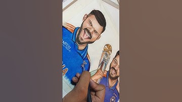 Virat Kohli Drawing, RO-KO 🇮🇳🔥 #shorts #art #drawing #viratkohli