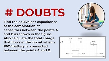 Find the equivalent capacitance of the combination of capacitors between the points A and B as shown