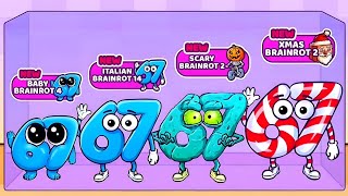 Merge Fellas Xmas Brainrot 2,Scary Rot 2,Baby Rot 4 & Italian Rot 14 Max Level Gameplay