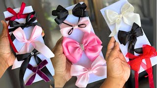 DIY Bow/DIY Simple &Easy Bow/DIY Hair Bow/Hand Made Hair clips/ Satin Ribbon Hair bow tutorial