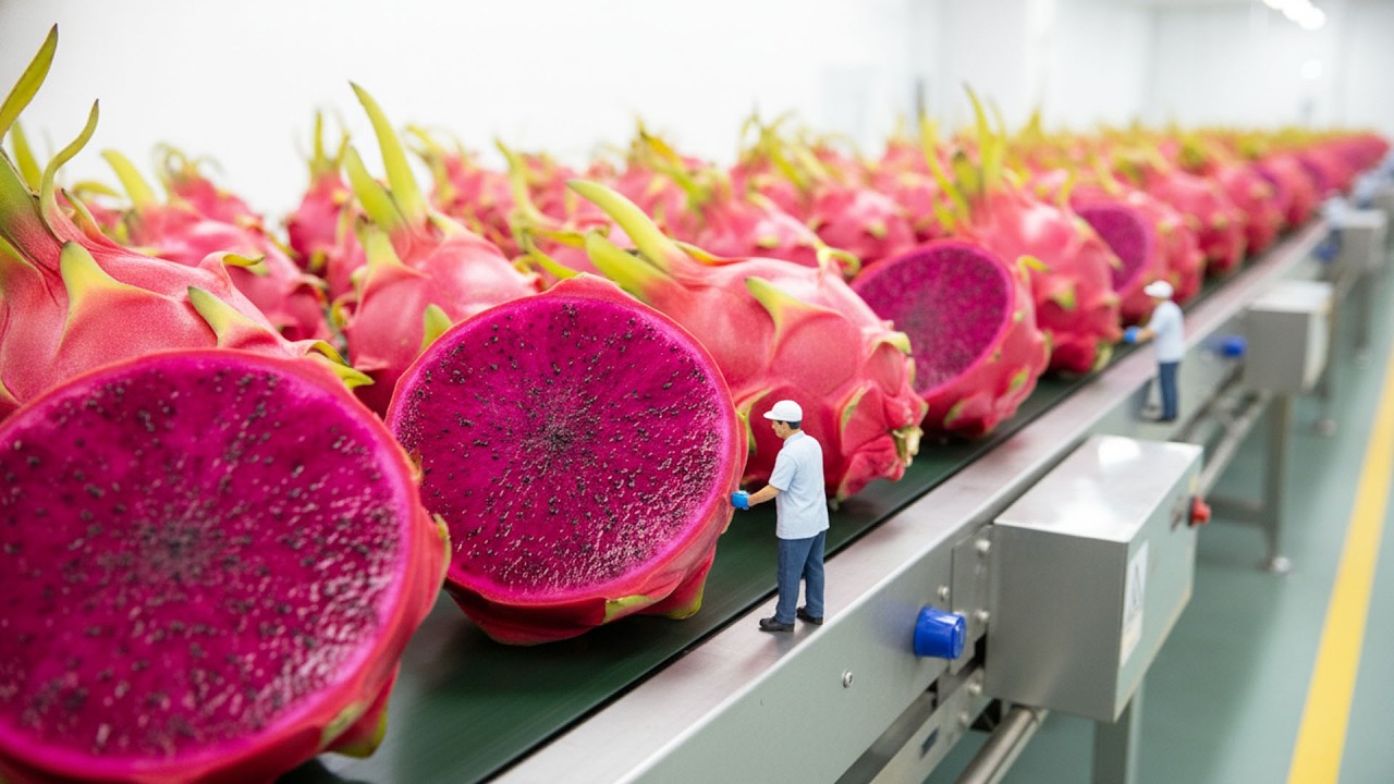 Dragon Fruit to Ruby Red Extract D-100 Pigment | Full Production Process