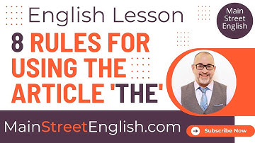 English Lesson: 8 Rules for Using the Article 