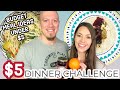 $5 DINNER CHALLENGE Husband Vs Wife | Affordable & Healthy Meals Under $5 | Extreme Budget Ideas
