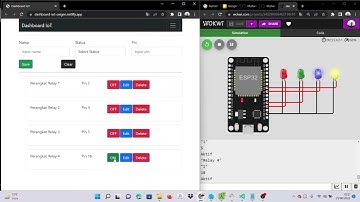 Demo Dashboard Kontrol LED Nodemcu ESP32 dengan RestAPI | Wokwi