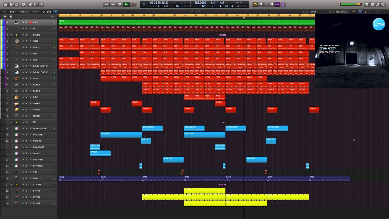 Dark Room Logic Pro X Template