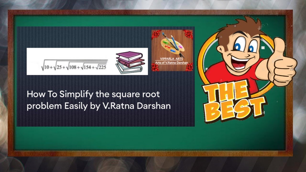 How to Simplify square root Problem easily by V.Ratna Darshan/VIPPARLA ...