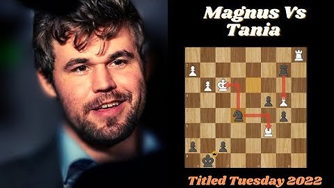 Magnus carlsen(2861) Vs Tania Sachdev(2399) | Titled Tuesday 2022