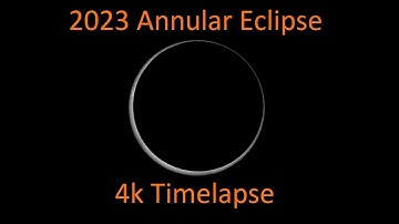 Annular Solar Eclipse 2023 Timelapse 4K
