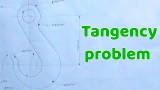 HOW TO DRAW TANGENCY PROBLEM 10 || ENGINEERING DRAWING || TECHNICAL DRAWING || TANGENCY PROBLEM