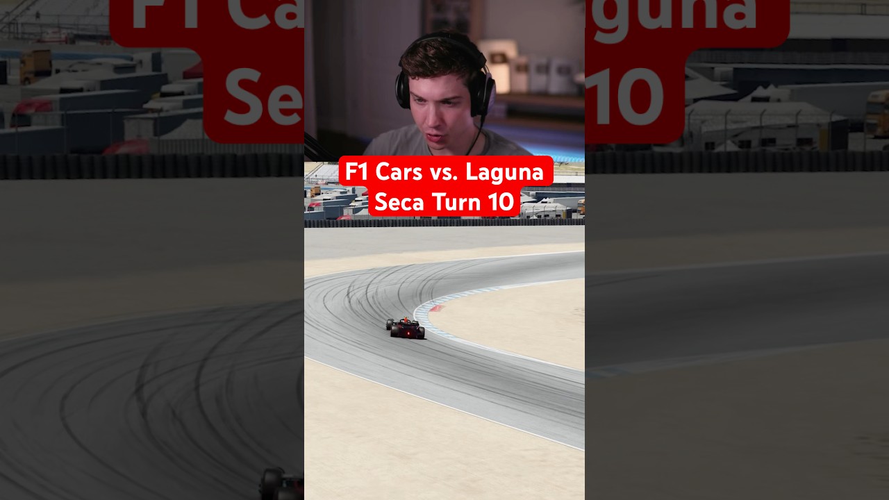 F1 Cars vs. Laguna Seca Turn 10