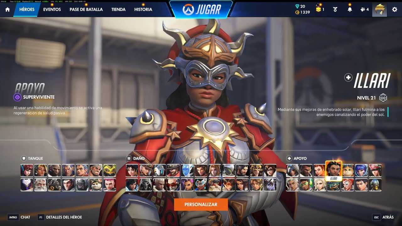 #Overwatch, mostrando a Illari (support)