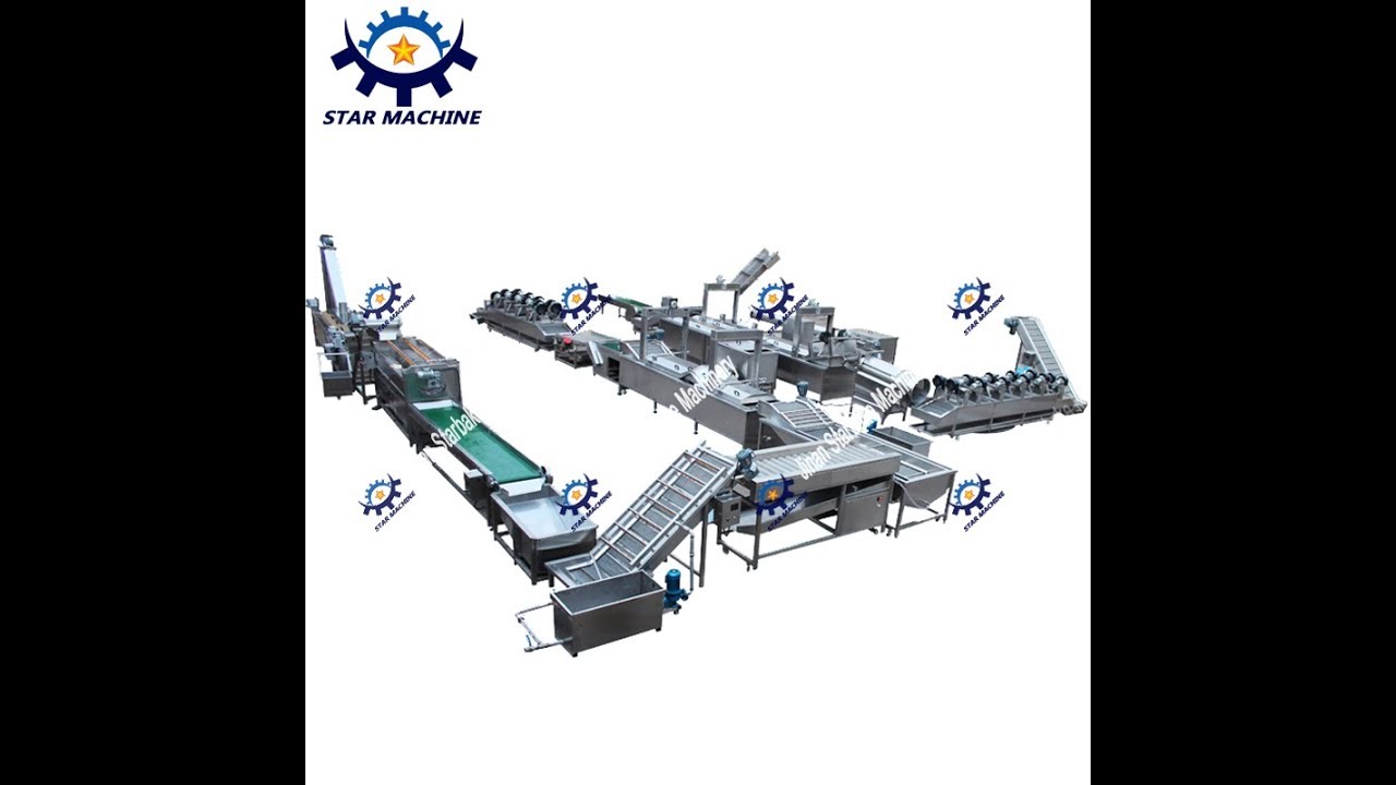 Automatic Frozen French Fries Production Line /frozen potato chips production line