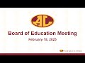 Board of Education Meeting: February 18, 2025.