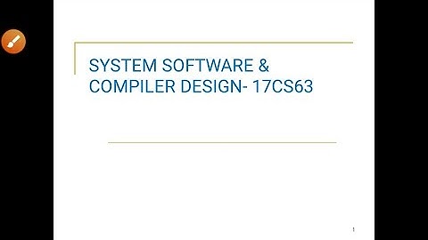 17CS63-SCD-MODULE 1-Part 1-SIC and SICXE architecture