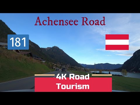 Driving Austria: B181 DE/AT Border -  Jenbach - 4K scenic mountain drive along Achensee
