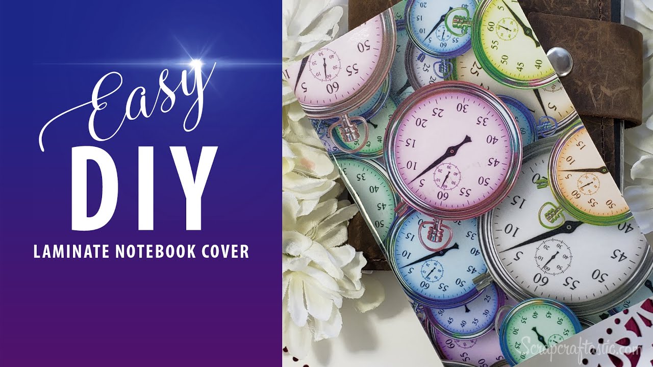 EASY DIY: How To Cover A Notebook With Laminate Tutorial - YouTube